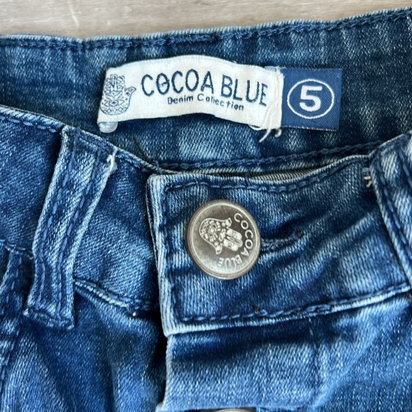 Cocoa Blue women’s denim distressed pencil skirt - Picture 3 of 5